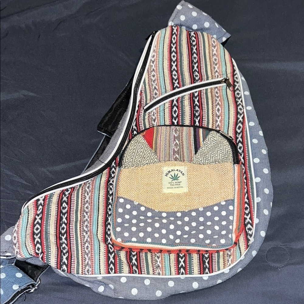 Himalayan 100% Hemp THC Free Colorful Patterned Women's Bag